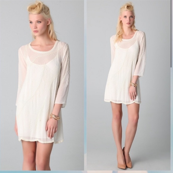 Rory Beca Dresses & Skirts - RORY BECA Haldi White - Ivory Beaded Dress - Size Small - NEW WITH TAGS NWT